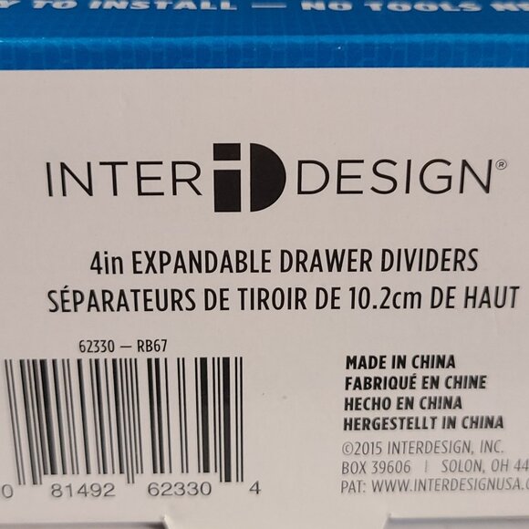 Drawer Dividers IDesign Set of 2 Clear NEW - Picture 2 of 15